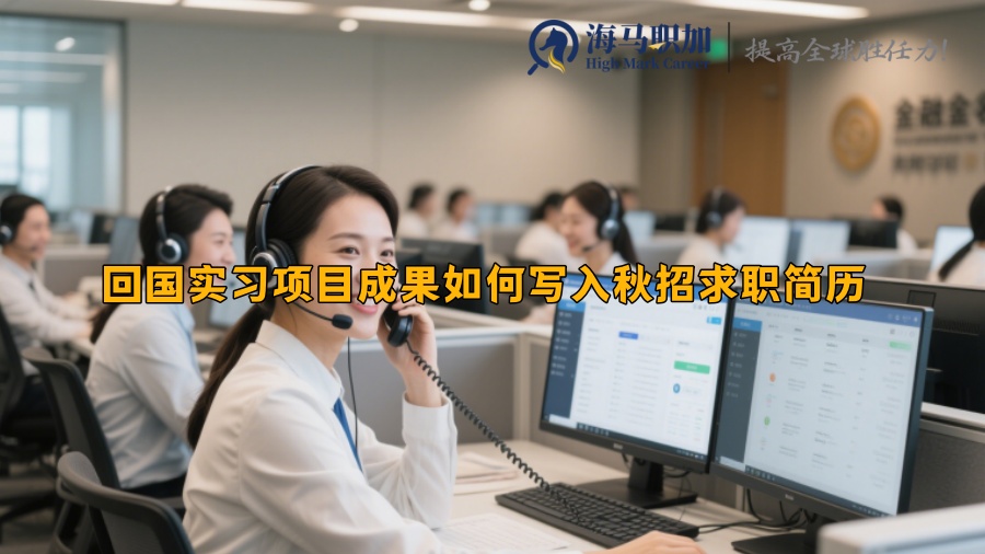 回国实习项目成果如何写入秋招求职简历 