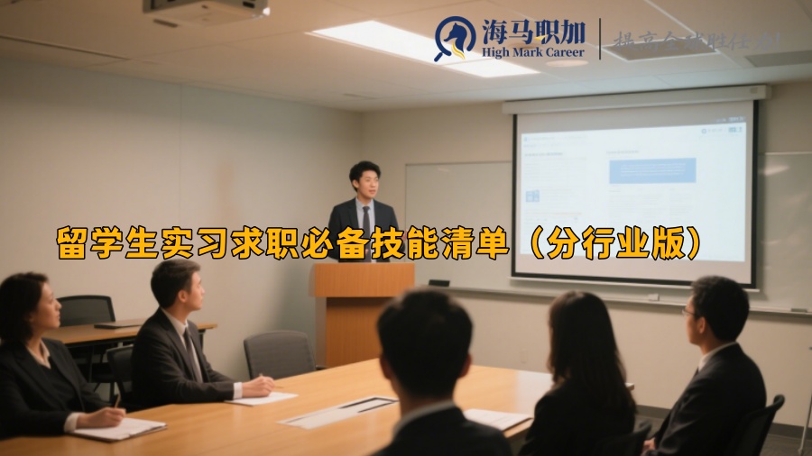留学生实习求职必备技能清单（分行业版） 